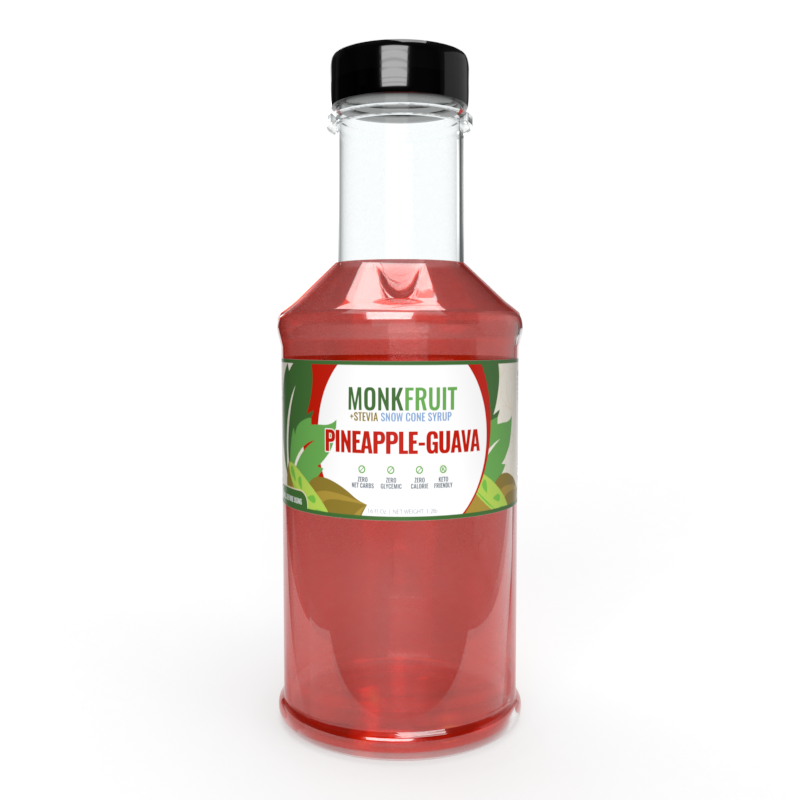 16oz Monk Fruit Syrup: Pineapple-Guava